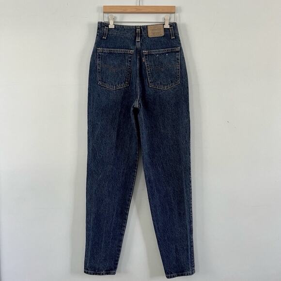 Vintage Levi’s 573 Ultra High Rise Flat Front Tapered Leg Brown Tab Jeans - Picture 3 of 9